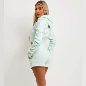 Ensemble t-shirts et shorts surdimensionnés pour femmes Survêtement deux pièces en coton de qualité supérieure Tissu doux Vêtements de détente confortables Coupe décontractée Élégant - Product Image 4