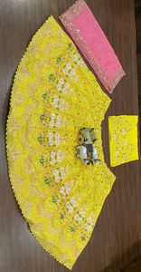 ชุดเลเฮนกาโชลีปักลายแบบดั้งเดิมที่ได้รับความนิยมมากที่สุดสำหรับผู้หญิง เสื้อผ้าอินเดียและปากีสถาน พร้อมผ้าแคนแคนและผ้าปัตตาสำหรับฤดูร้อน - Product Image 6