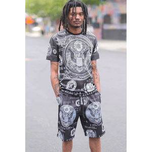 Latest Summer Tracksuit <b>Set</b> 2pc <b>T</b>-<b>shirt</b> & <b>Shorts</b> <b>Sets</b> <b>Men</b> Custom <b>T</b>-<b>shirt</b> with Shots <b>Set</b> Training Wear - Product Image 4