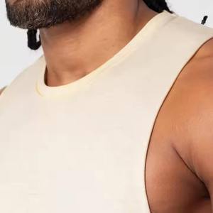 เสื้อกล้ามคอกลมระบายอากาศได้ดีสำหรับผู้ชายเสื้อกล้ามสำหรับวิ่งผ้าฝ้ายแขนกุดพิมพ์โลโก้น้ำหนักเบา - Product Image 4