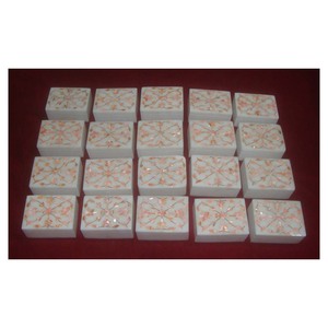 Pièce antique Boîtes incrustées de marbre de meilleure qualité Rangement polyvalent Décoration intérieure et cadeaux Utilisation pour la décoration intérieure - Product Image 1
