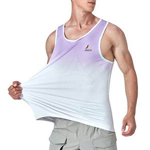 Venta directa de fábrica, camiseta sin mangas de verano para hombre de talla grande, ropa deportiva informal de punto transpirable para actividades al aire libre - Product Image 4