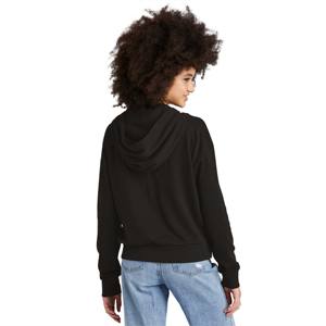 Stylish Women Half-Zip Black Hoodie - Soft and Breathable Hoodie with Adjustable <b>Zipper</b>, Ideal for Daily Wear - Product Image 3