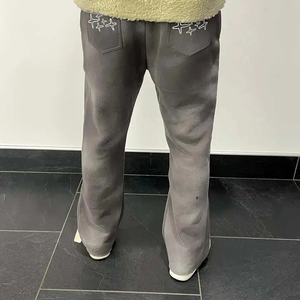 Pantalones de chándal de lavado ácido para hombre con logotipo personalizado con patrón recto Estilo informal de cintura media Crea tu propio diseño - Product Image 3