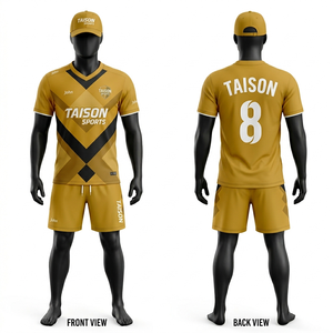 Uniforme de Fútbol para Hombre de Poliéster Premium de 160 GSM, Transpirable, de Secado Rápido, Color Verde Oliva, Diseño de Paneles Geométricos, Sublimación, Logotipo Personalizado - Product Image 2