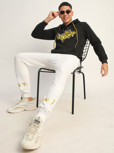 Pull à capuche imprimé de haute qualité en polaire épaisse surdimensionné en vrac personnalisé 450gsm sweat à capuche court grande taille fabriqué au Pakistan - Product Image 3