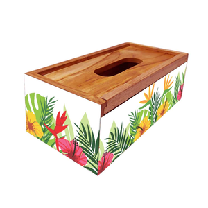 Caja de pañuelos de madera La mejor calidad Vajilla hecha a mano Mesa de café Caja de pañuelos Tamaños personalizados y venta - Product Image 4