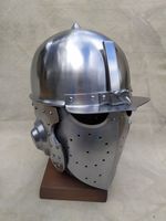 Casco Vikingo Medieval, Réplica Hecha a Mano, Lista para la Batalla, Metal Plateado, Estilo Antiguo, Moderno, Tradicional, para Cosplay
