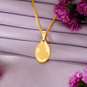 จี้ทางศาสนาสำหรับผู้ชายและผู้หญิง gajanan maharaj สีเหลืองทอง - Product Image 1
