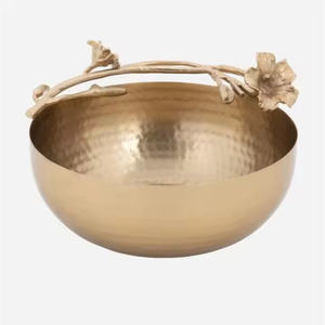 Design exclusif marteau doré fini travail avec poignée saladier pour hôtel maison restaurant décoratif table salon - Product Image 1