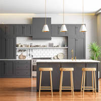Meubles de cuisine en bois massif, style Shaker, peints, écologiques, ensemble complet, prix de gros direct usine, installation facile