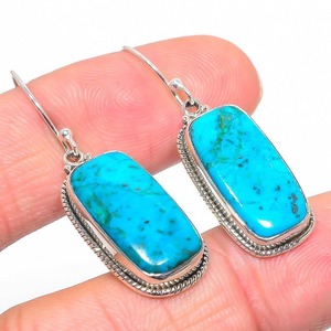 Boho Style 925 Sterling Silver Turquoise Gemstone Boucles D'oreilles Bijoux À La Main Boucles D'oreilles En Argent Bijoux Pour Femmes Cadeau De Mariage Pour - Product Image 2