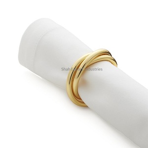Servilleteros de alambre estándar, de plata metálica servilletero brillante para bodas, cenas, fiestas, accesorios de decoración de mesa - Product Image 4