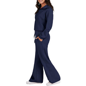 Ensemble de survêtement 2 pièces pour femme, collection automne, respirant, taille élastique, en Spandex/Polyester, tenue de yoga et mode 2026 - Product Image 2