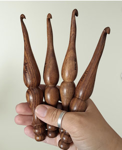 Ganchos de ganchillo de madera hechos a mano Premium modernos ecológicos, pulido suave para una costura fácil - Product Image 5