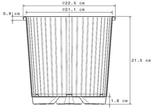 Pot de pépinière de 6 litres de haute qualité CH 22 cm de diamètre Récipient en plastique PP pour arbres fruitiers en plein air utilisé avec l'emballage de palettes de plantes - Product Image 3