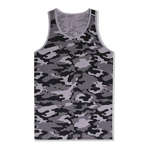 Camouflage Hommes Muscle Gym Workout Stringer Débardeurs Bodybuilding Fitness T-Shirts - Product Image 1