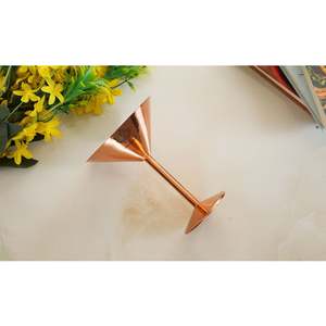 Verre à cocktail en céramique et cuivre pur, design simple, verre à shot pour boissons et vin, logo personnalisé pour les fêtes - Product Image 5