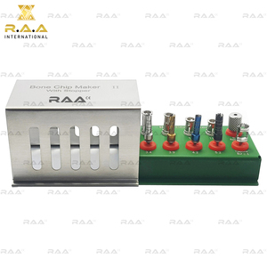 Kit de fabrication de copeaux osseux pour implants dentaires R.A.A. INTERNATIONAL II, kit de collecteur d'os avec bouchon, modèle 10 pièces RAA-141, garantie 3 ans, en métal - Product Image 3