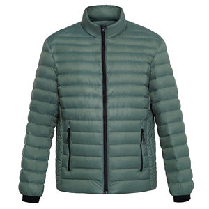 2025 hiver mode hommes élégant doudoune meilleure qualité conception personnalisée vêtements d'extérieur fermeture à glissière toile bouffée bulle manteau - Product Image 1