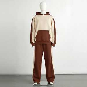 Conjunto de Sudadera con Capucha y Pantalones Deportivos con Logotipo Personalizado, Bordado, Estilo Urbano, Fabricante de Chándales, Chándal Deportivo Extra Grande para Hombre - Product Image 1