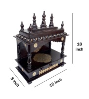 Indien finement sculpté en bois Mandir fait à la main maison Temple Mandapam culte indien spirituel saint Temple décor à la maison Art et cadeau