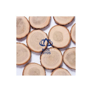 Panneaux en bois ronds naturels pour projets d'art et sous-verres - Product Image 1