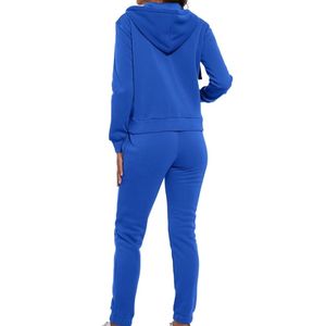 ชุดวอร์มผู้หญิงขายดีสำหรับฤดูหนาว ชุดกีฬาพิมพ์ลายสีพื้น ระบายอากาศได้ดี แบบมีเชือกผูก บริการ OEM - Product Image 2