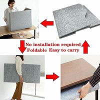 Cloison de bureau pliable portable, écran acoustique de confidentialité en tissu à 3/4 panneaux pour poste de travail, salle de classe