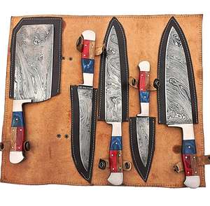 Ensemble de 5 couteaux de cuisine en acier damas à haute teneur en carbone - Product Image 4