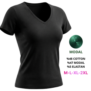 ASAR MODA Camiseta Casual de Manga Corta para Mujer, Tejido Sin Costuras, Algodón Modal, Transpirable, Secado Rápido, Ecológica, Antibacteriana - Product Image 4