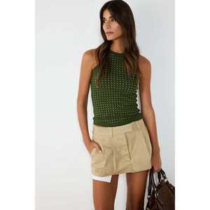 Camiseta sin Mangas para Mujer, con Detalles de Piedras Suaves, Cuello Halter, Estilo Casual Básico, Transpirable y Sostenible, con Logotipo Personalizado, para Uso Diario - Product Image 1