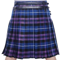 Kilts utilitaires pour femmes avec poche avant amovible, vente en gros, sur mesure, jupes décontractées unies en laine lavée