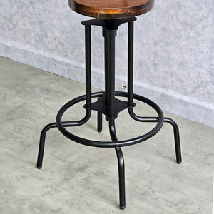 Tabouret de bar en fer de style industriel réglable en hauteur pour cuisine, bar à domicile, clubs - Product Image 6