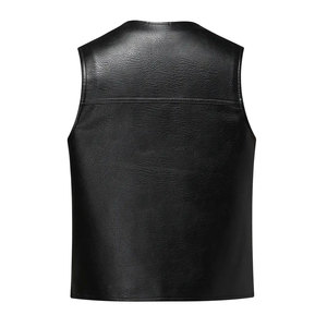 Gilet en cuir pour homme, look designer, qualité supérieure, finition lisse, coupe confortable, gilet tendance pour les soirées et la vente en gros. - Product Image 2