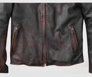 Chaqueta de Invierno de Cuero Genuino Unisex con Capucha y Ribete de Piel Sintética, Diseño Transpirable y Resistente al Viento, Tela de Lona Duradera - Product Image 2