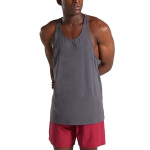 Camiseta personalizada de algodón con mangas cortadas y cuello redondo para hombre, camisetas cortadas sin mangas de talla grande en blanco, camisetas Vintage para hombre - Product Image 4