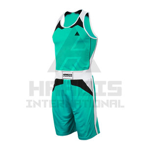 New Arrival <b>Hot</b> Sale Customized Boxing Uniforms Reasonable Price Boxing Uniforms <b>Red</b> Color Adults Boxing Jersey Sets - Product Image 4