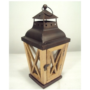 Lanterne en fer noir de taille moyenne avec bougeoir décoratif votif en verre lanterne suspendue pour décor extérieur intérieur maison jardin - Product Image 4