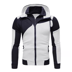 Chaqueta con capucha y cremallera de patrón sólido para hombre, sudadera atlética de lana de invierno con capucha lisa con cremallera - Product Image 4
