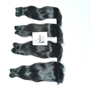 ผมแท้คุณภาพดีที่สุดจากวัดอินเดียใต้ แบบไม่ผ่านกระบวนการ  แบบมัดเป็นช่อ  ลอนธรรมชาติ  เกรดเรมี่  จัดเรียงเกล็ดผม  ผมบริสุทธิ์จากผู้ขายโดยตรง  สำหรับต่อผม  โดยผู้ส่งออก - Product Image 4