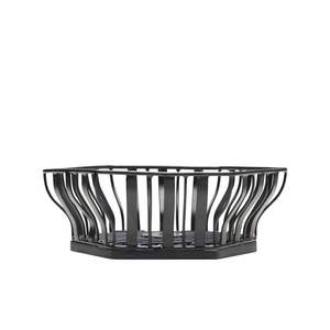 Cesta de frutas de metal de diseño de forma única hecha para uso de mesa central decorativa y exhibición de frutas organizada en casa - Product Image 1