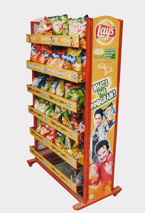 Base pesada personalizada para estante de exhibición de aperitivos con recubrimiento en polvo de fácil montaje para presentación en tienda Chips Galletas Obleas - Product Image 6