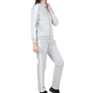 ชุดวอร์ม2ชิ้นสำหรับผู้หญิงชุดวอร์มผ้าคอตตอนสีล้วนสำหรับ100% - Product Image 3