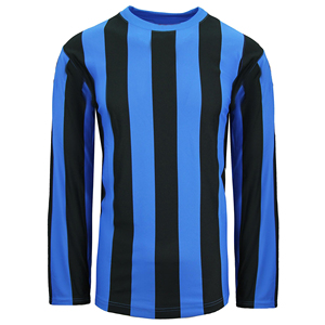 Camiseta de fútbol a rayas para árbitro/árbitro para hombre, camisetas de fútbol con estampado informal transpirable, verano de poliéster 100% para practicar - Product Image 4
