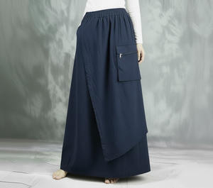 Falda Midi Informal para Mujer, Holgada, con Cintura Elástica, de Poliéster y Elastano - Product Image 5