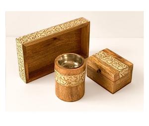 Wholesale <b>Wooden</b> Mabkhara Incense <b>Burner</b> for Home Decor Luxury Arabic Bakhoor <b>Burner</b> Loban Box - Product Image 1
