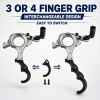 Déclencheur de tir à l'arc en laiton de haute qualité, distributeur de plaques métalliques, pour 3 ou 4 doigts, accessoire de tir à l'arc pratique et interchangeable
