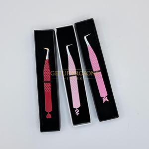 Pinzas para Pestañas GETUP BROSONS IMPEX de 90 Grados, Acero Inoxidable, Antiestáticas, Antimagnéticas, Duraderas, con Punta de Fibra, Diseño de Corazón - Product Image 5