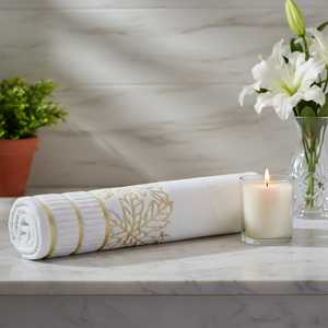 Serviette de bain et de toilette de luxe 100% coton velours turc, motif Cinar, 50x90cm, 500 GSM, super absorbante, ultra douce, MYT-EX personnalisée - Product Image 4